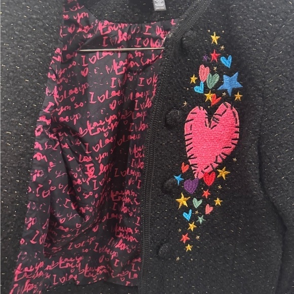 AQUA x Kerri Rosenthal Heart Patch Boucle Jacket XS STUNNING - Picture 7 of 11